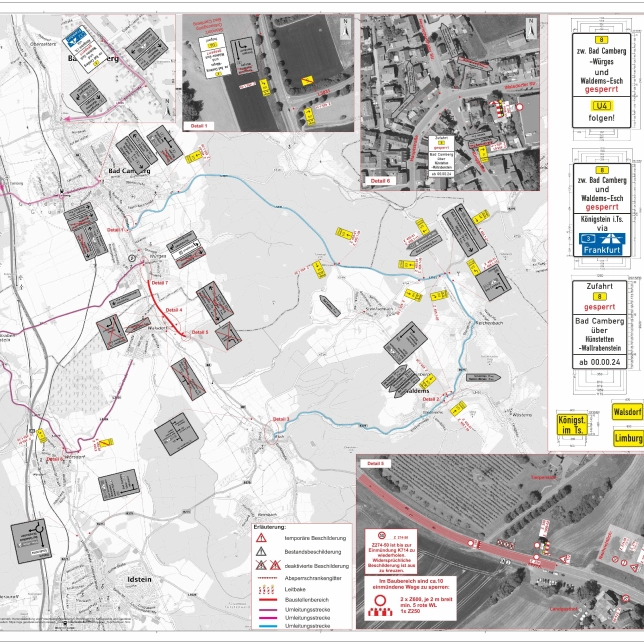 bc trafficplan erstellt Verkehrskonzepte für temporäre Verkehrsführungen, zum Beispiel bei Baustellen, Events oder Testbetrieben.