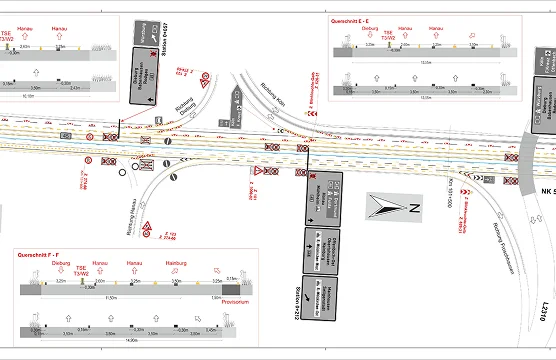 Für eine regelkonforme und verkehrssichere Baustelle - das sind die Verkehrskonzepte von bc trafficplan.